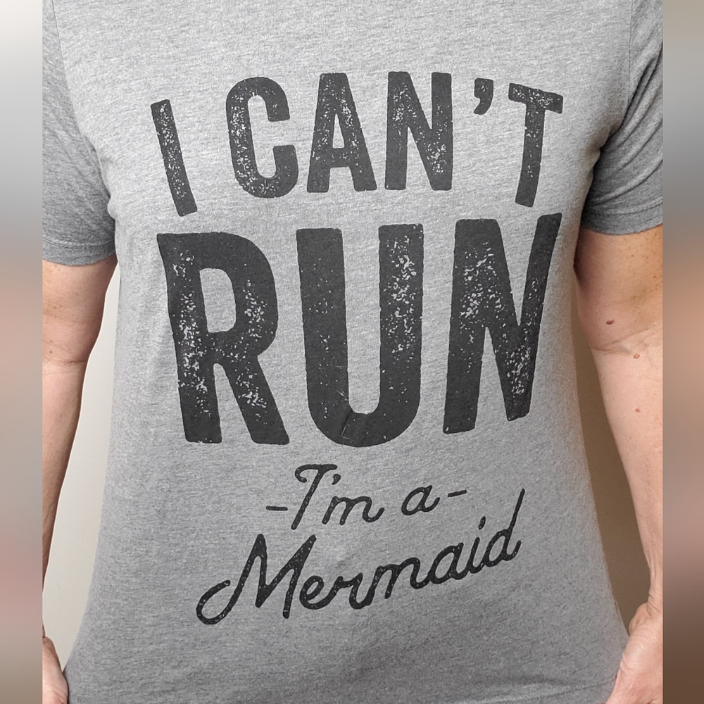 Gray Graphic Mermaid Tee - Short Sleeve
